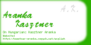aranka kasztner business card